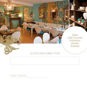 Gutschein Innenseite Deko Frühstück, Snacks, Café im Süden